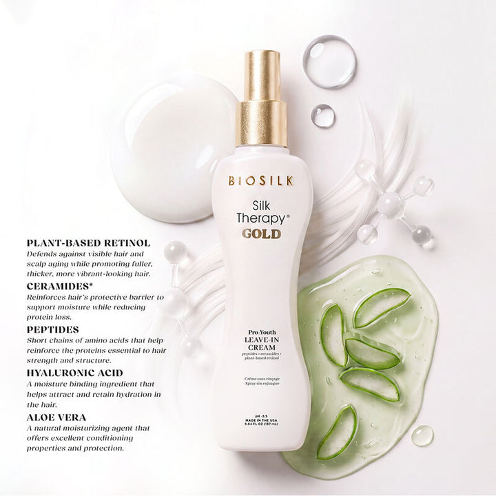 Biosilk Silk Therapy GOLD Pro-Youth Leave-In Cream 5.64oz