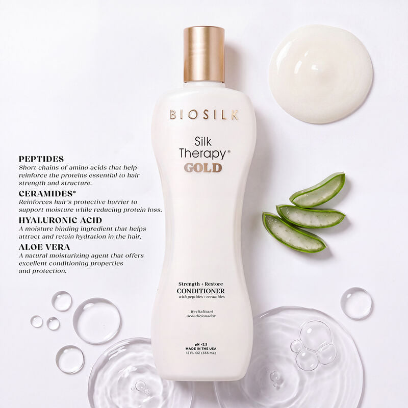 Biosilk Silk Therapy GOLD Strength &amp; Restore Conditioner 12oz