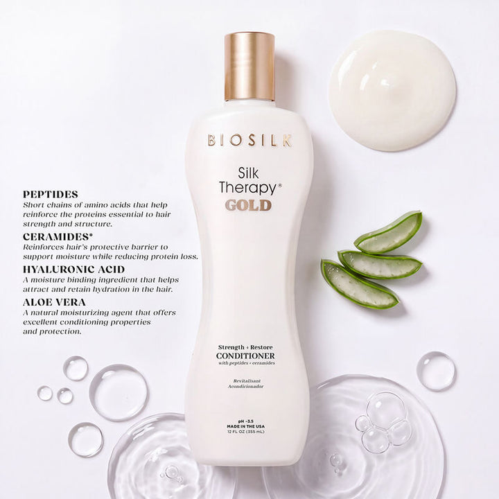Biosilk Silk Therapy GOLD Strength &amp; Restore Conditioner 12oz