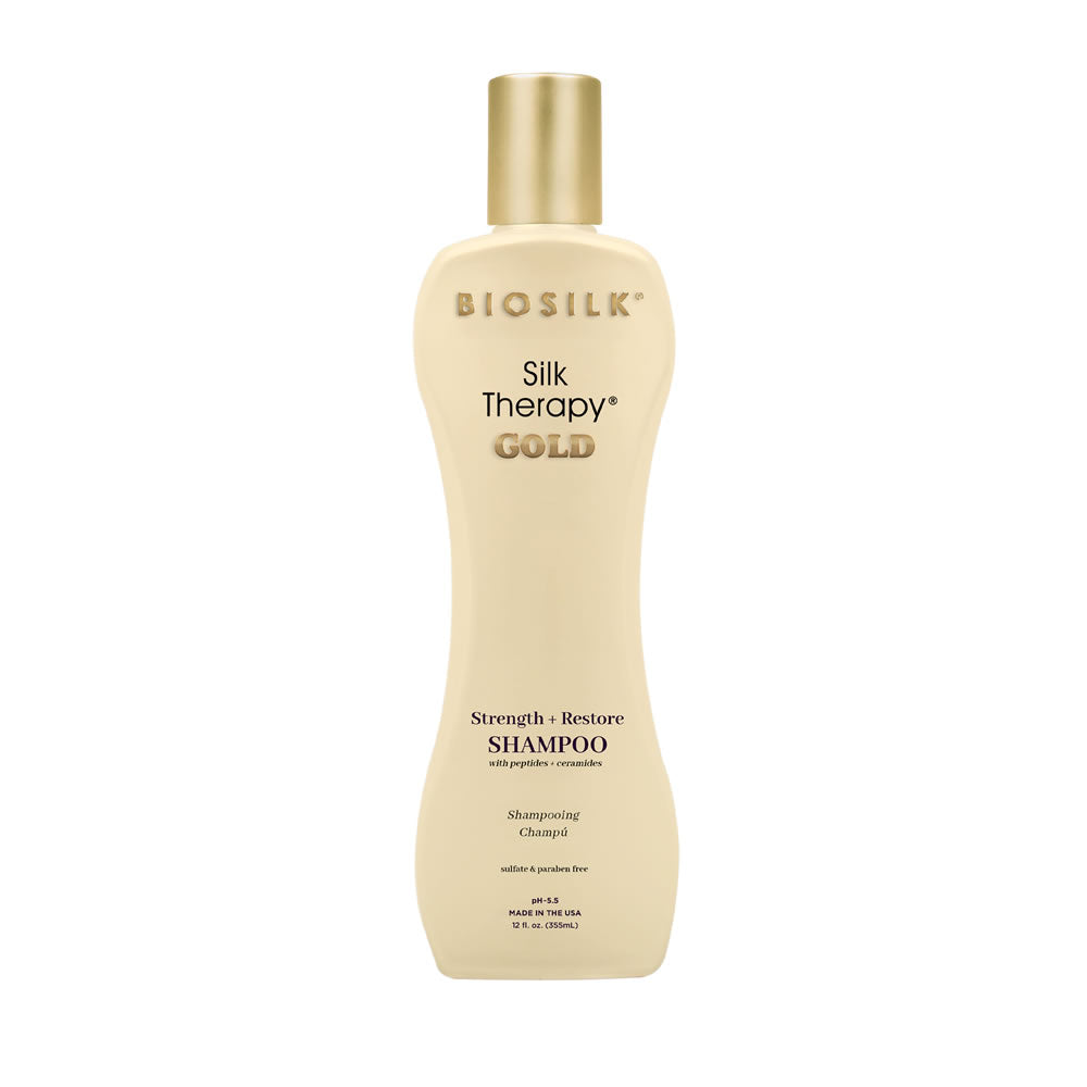 Biosilk Silk Therapy GOLD Strength &amp; Restore Shampoo 12oz