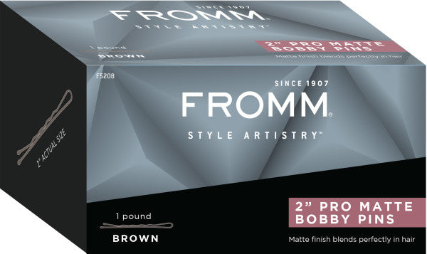 Fromm Pro Matte Brown Hair Pins 2" 1lb Box 