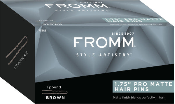 Fromm Pro Matte Brown Hair Pins 1.75" 1lb Box 