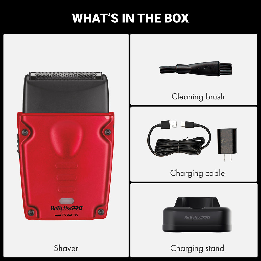 Babyliss Compact Lo-Pro Shaver - Red 