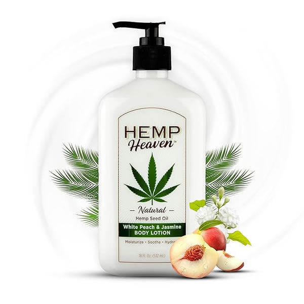 Hemp Heaven White Peach &amp; Jasmine Body Lotion 18oz