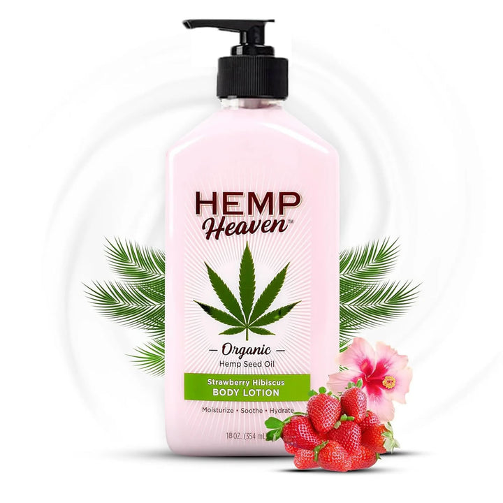Hemp Heaven Strawberry Hibiscus Body Lotion 18oz