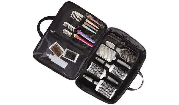 Olivia Garden Perfect Volume Stylist Tool Bag (Silver-Blue)